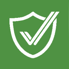 Icon of a shield with a checkmark